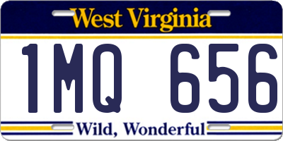 WV license plate 1MQ656