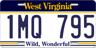 WV license plate 1MQ795