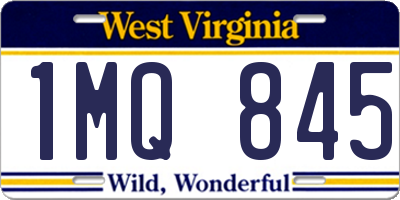 WV license plate 1MQ845