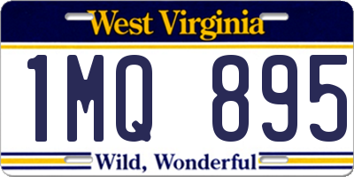 WV license plate 1MQ895