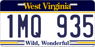 WV license plate 1MQ935