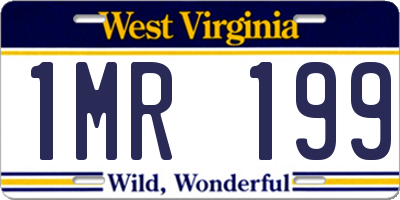 WV license plate 1MR199