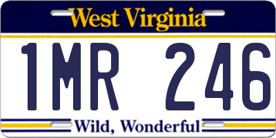 WV license plate 1MR246