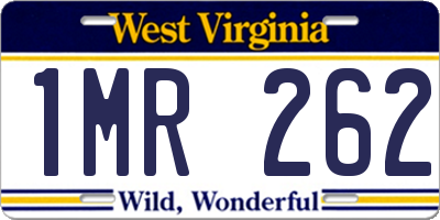 WV license plate 1MR262