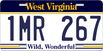 WV license plate 1MR267