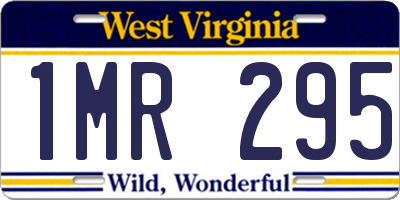 WV license plate 1MR295