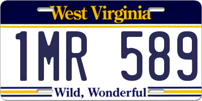 WV license plate 1MR589