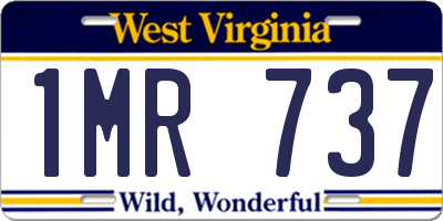 WV license plate 1MR737