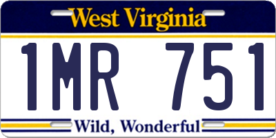 WV license plate 1MR751