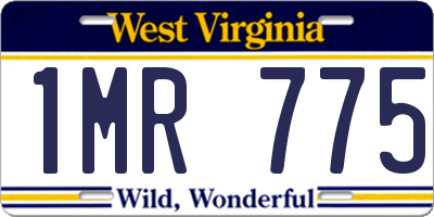 WV license plate 1MR775