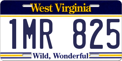 WV license plate 1MR825