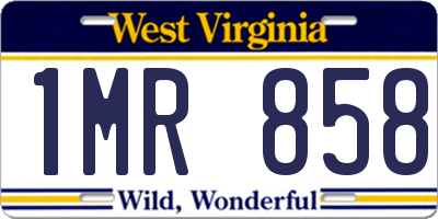 WV license plate 1MR858