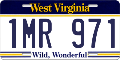 WV license plate 1MR971