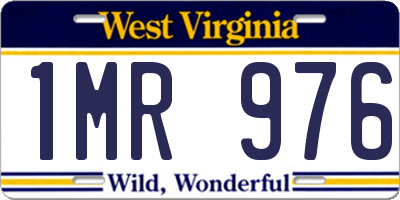 WV license plate 1MR976