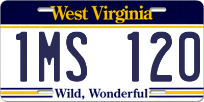 WV license plate 1MS120