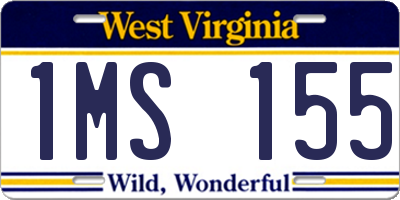 WV license plate 1MS155