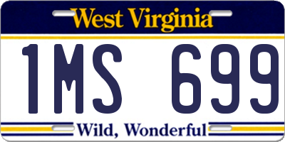 WV license plate 1MS699