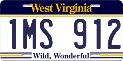 WV license plate 1MS912