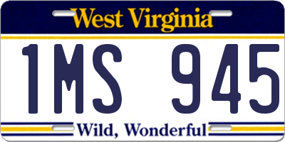 WV license plate 1MS945