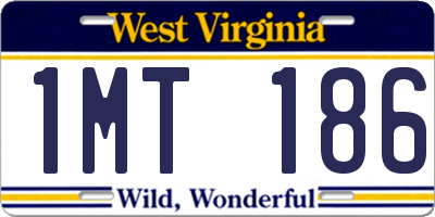 WV license plate 1MT186