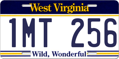 WV license plate 1MT256