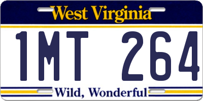 WV license plate 1MT264