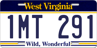 WV license plate 1MT291