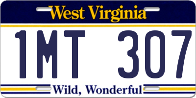 WV license plate 1MT307
