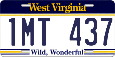 WV license plate 1MT437