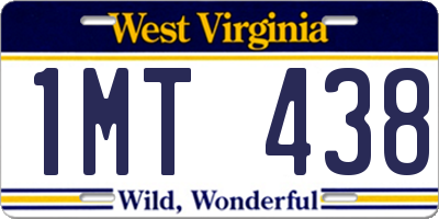 WV license plate 1MT438