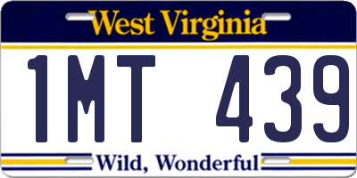 WV license plate 1MT439
