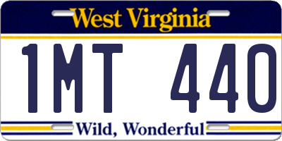 WV license plate 1MT440
