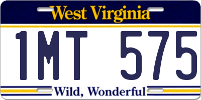 WV license plate 1MT575