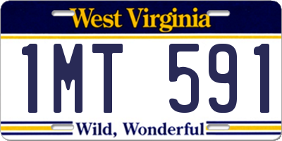 WV license plate 1MT591