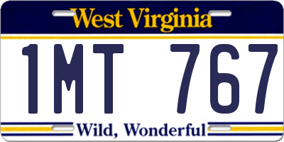 WV license plate 1MT767