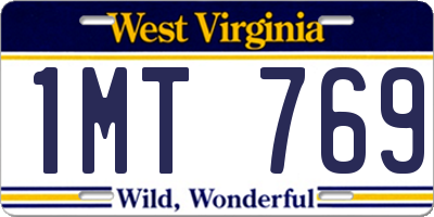 WV license plate 1MT769
