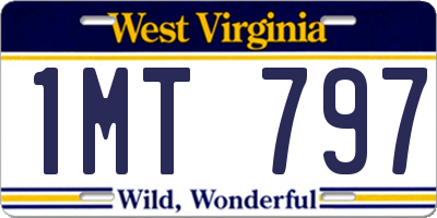 WV license plate 1MT797
