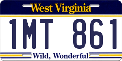 WV license plate 1MT861