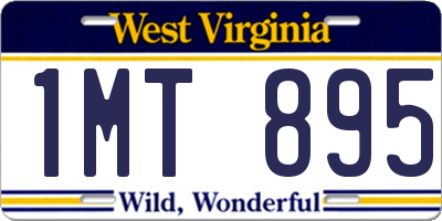 WV license plate 1MT895