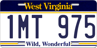 WV license plate 1MT975