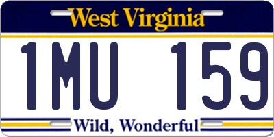 WV license plate 1MU159
