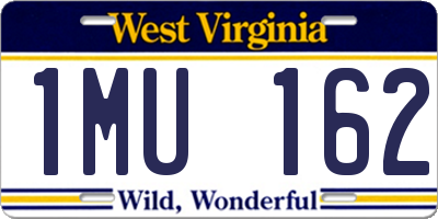 WV license plate 1MU162