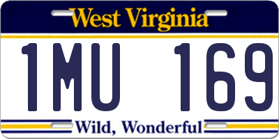 WV license plate 1MU169