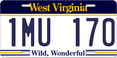 WV license plate 1MU170