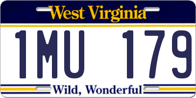 WV license plate 1MU179