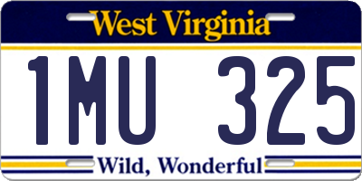 WV license plate 1MU325