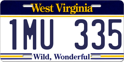 WV license plate 1MU335