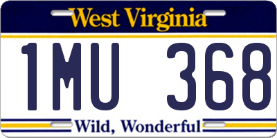 WV license plate 1MU368