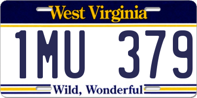 WV license plate 1MU379
