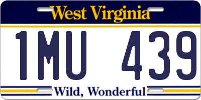 WV license plate 1MU439